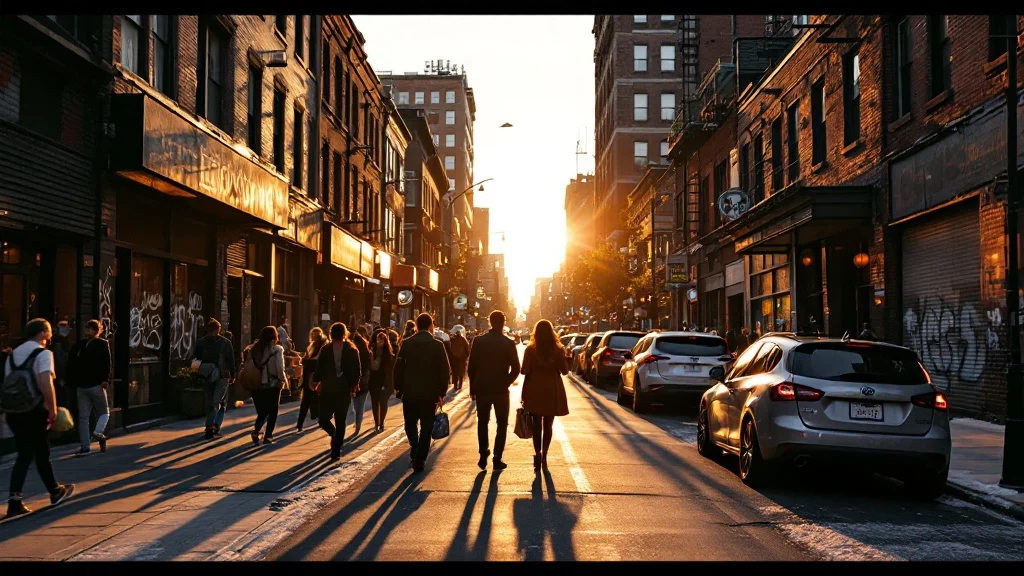 Editorial street photography shot of mid-density Greenpoint, Brooklyn NYC